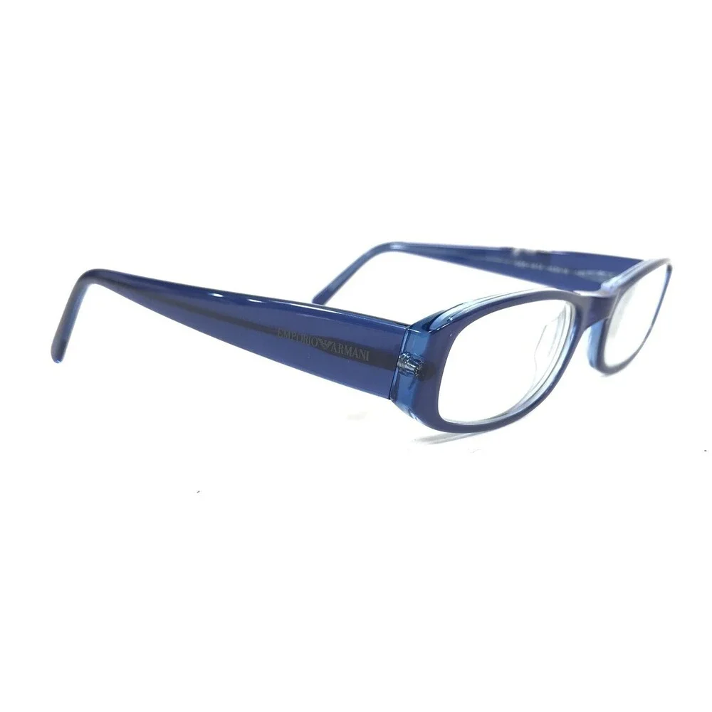 Emporio Armani Eyeglasses Frames 566 414 Blue Rectangular Full Rim 48-18-135